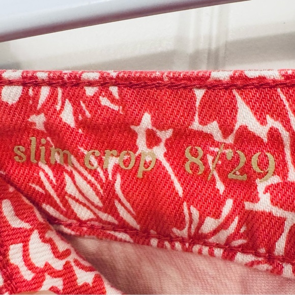 Talbots Coral Floral Cropped Jeans - Picture 5 of 8